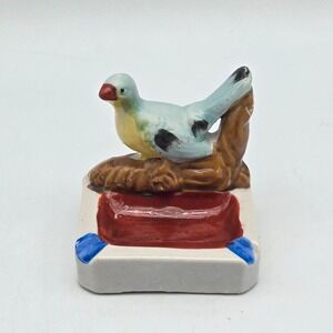 Vintage Ceramic Bird Ashtray Small Trinket Dish Hand Painted Made in Japan 2.5"